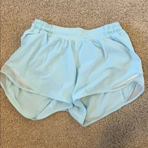 Lululemon shorts 4 inch size 6 light blue